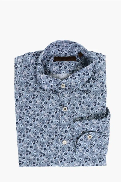 Corneliani Id Floral Patterned Cotton Shirt