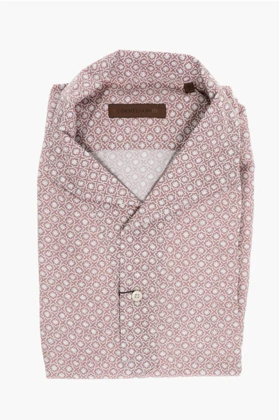 Corneliani Id Floral Patterned Silk Shirt