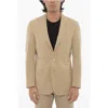 Corneliani Id Herringbone Cotton And Silk Unlined Blazer