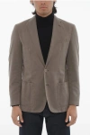 Corneliani Id Herringbone Motif Unlined 2-button Blazer