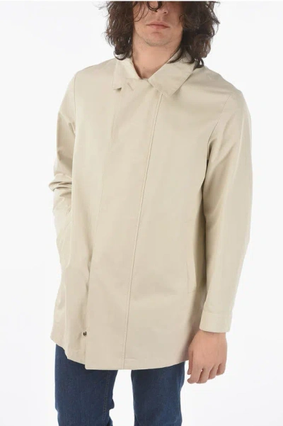 Corneliani Id Hidden Closure Lightweight Jacket In Beige