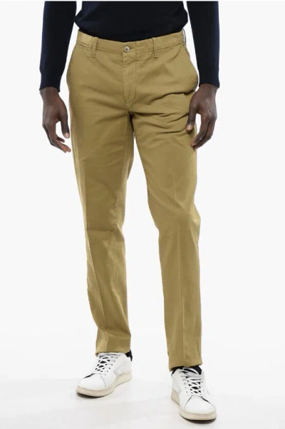 Corneliani Id Hopsack Cotton Corinto Chinos Pants In Neutral