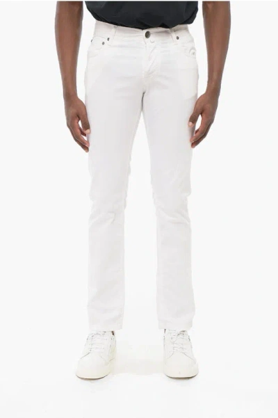 CORNELIANI ID LIGHT WASH STRETCH DENIM JEANS 18CM