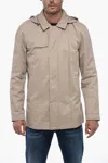 Corneliani Id Lightweight Jacket With Concealed Closure In Beige