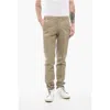 Corneliani Id Linen And Cotton Chinos Pants With Martingales