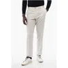 Corneliani Id Solid Color Cotton And Linen Chino Pants