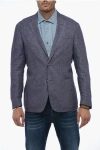 CORNELIANI ID LINEN HALF-LINED BLAZER