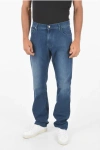 Corneliani Id Luxury Denim Dark-washed Jeans With 5 Pockets 17cm