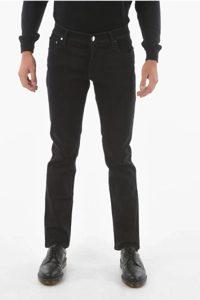 Corneliani Id Luxury Denim 5 Pocket Stretch Cotton Denims