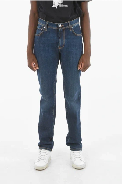 Corneliani Id Luxury Denim Dark Wash Slim Fit Denims