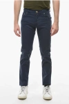 Corneliani Id Luxury Denim Embroidered Denim Trousers With Logo Patch 1