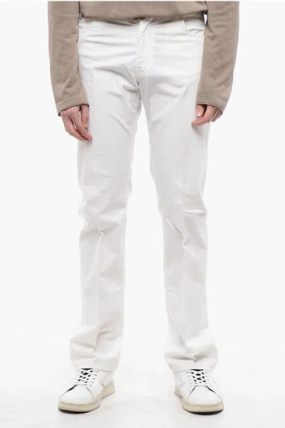 CORNELIANI ID LUXURY DENIM SOLID COLOR 5 POCKETS PANTS