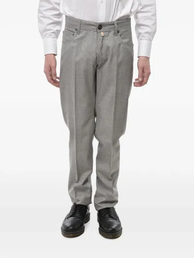 Corneliani Id Luxury Denim Trousers In Gray