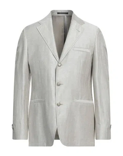 Corneliani Id Man Blazer Beige Size 40 Linen, Silk