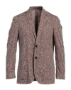 Corneliani Id Man Blazer Chocolate Brown Size 38 Cotton, Silk In Brown
