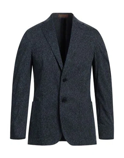 Corneliani Id Man Blazer Navy Size 38 Cotton, Silk