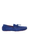Corneliani Id Man Loafers Bright Blue Size 6 Leather In Blue