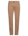 Corneliani Id Man Pants Camel Size 35 Cotton, Elastane In Sand