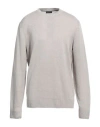 Corneliani Id Man Sweater Light Grey Size 48 Linen, Wool In Grey