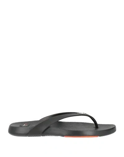 Corneliani Id Man Thong Sandal Black Size 9.5 Synthetic Material