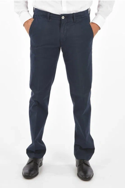 Corneliani Id Mid Rise Chinos In Blue