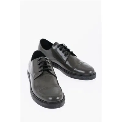 Corneliani Id Patent Leather Low-top Sneakers In Black