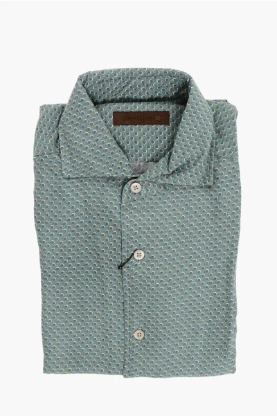 Corneliani Id Polka Dot Patterned Silk Shirt Grösse 38