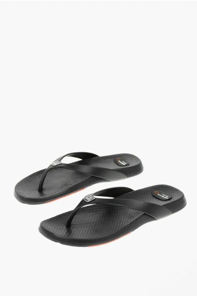 Corneliani Id Rubber Flip Flops In Black