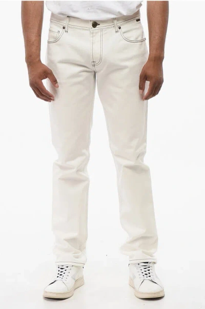 Corneliani Id Straight-leg Denims With Contrasting Stitching