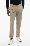 Corneliani Id Stretch Cotton Chinos Pants With Belt Loops