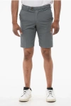Corneliani Id Stretch Cotton Chinos Shorts In Gray