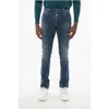 Corneliani Id Stretch Cotton Slim Fit Denims 16cm In Blue