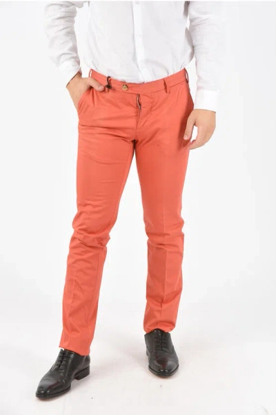 Corneliani Id Stretched Cotton Chino Pants With 4 Pockets