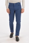 Corneliani Id Stretched Cotton Chino Pants With 5 Pockets