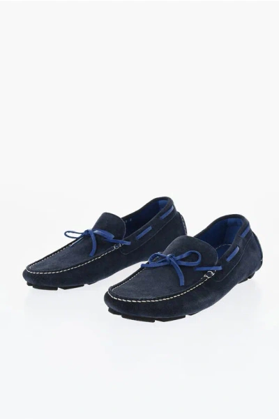 Corneliani Id Suede Boat Deck Shoes