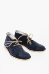 Corneliani Id Suede Desert Boots With Crepe Sole
