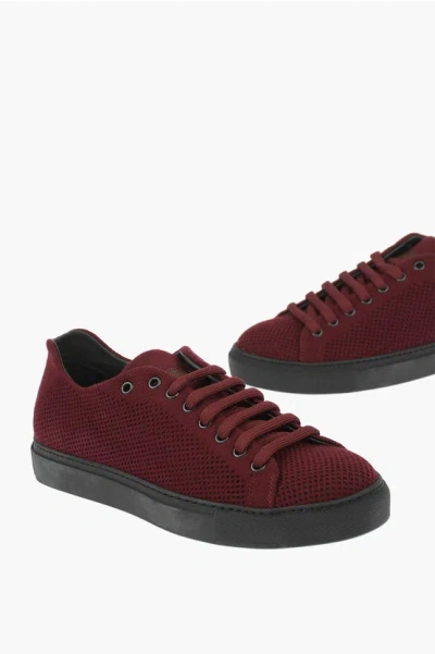 Corneliani Id Technical Fabric Low Top Sneakers In Multi