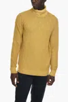 Corneliani Id Turtleneck Aran Virgin Wool Pullover In Yellow