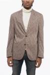 CORNELIANI ID UNLINED COTTON BLEND BLAZER WITH PATCH POCKETS