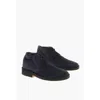 Corneliani Id Wool Lined Suede Desert Booties