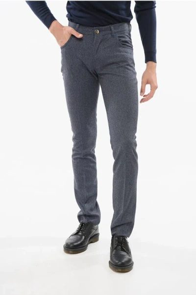 Corneliani Id Wool Pants With Buttoned Closure