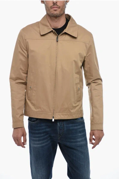 Corneliani Id Zipped Overshirt With Logoed Buttons