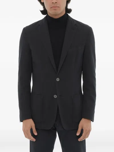 Corneliani Identity Single-breasted Blazer In Blue