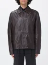 Corneliani Brown Nappa Leather Jacket In Brown