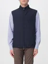Corneliani Blue Technical Poplin Gilet In Blue