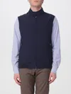 Corneliani Blue Technical Poplin Gilet In Blue