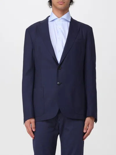 Corneliani Jacket  Men Color Mud In Blue