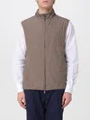 Corneliani Beige Technical Poplin Gilet In Gray