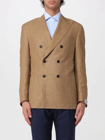 Corneliani Jacket  Men Color Brown In Neutral