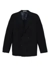 Corneliani Double-breasted Jacket In Black